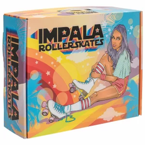 Impala Tartan Rollerskate Senior Rosa – Gelb – Weiß 30