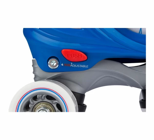 Nijdam Geo Metricker Rollerskates Kinder Blau – Weiß – Rot – Grau 5